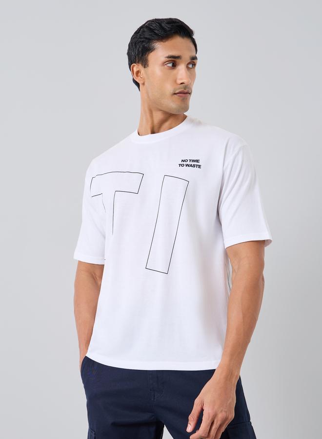 ستايلي تيشيرت بطبعة جرافيك وبقصة واسعة - Image 4